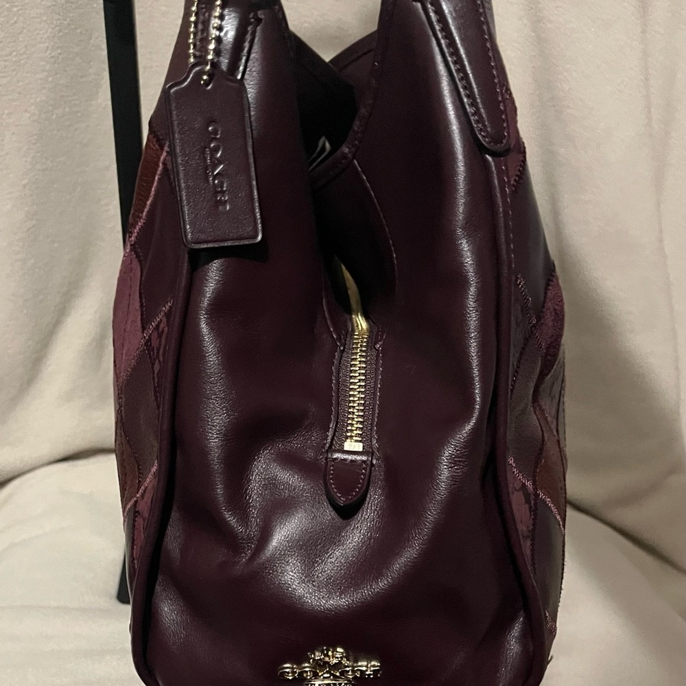 Authentic Coach Phoebe Metallic Patchwork Bag & W… - image 5